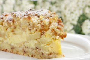 ein stueckchen apfelkuchen ohne milch