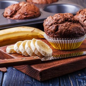 muffins und banane