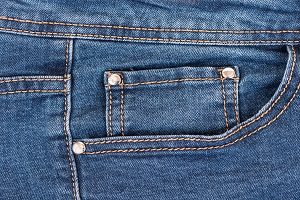 Tasche einer Jeans im Close Up 