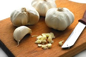 geschnittener Knoblauch