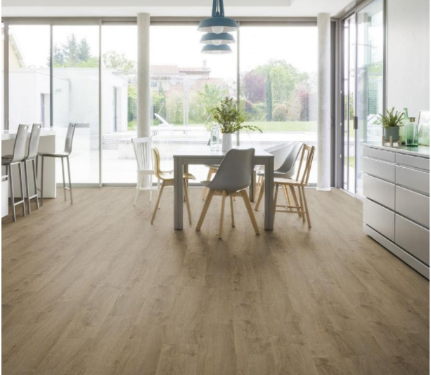 Beispiel für Vinylbelag mit Holzoptik natur: Gerflor Senso 20 Lock "1096 Lumber Fauve"